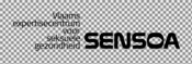 Logo Sensoa met baseline Vlaams expertisecentrum voor seksuele gezondheid, versie monotoon