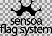 Logo Flag System Zwart Wit